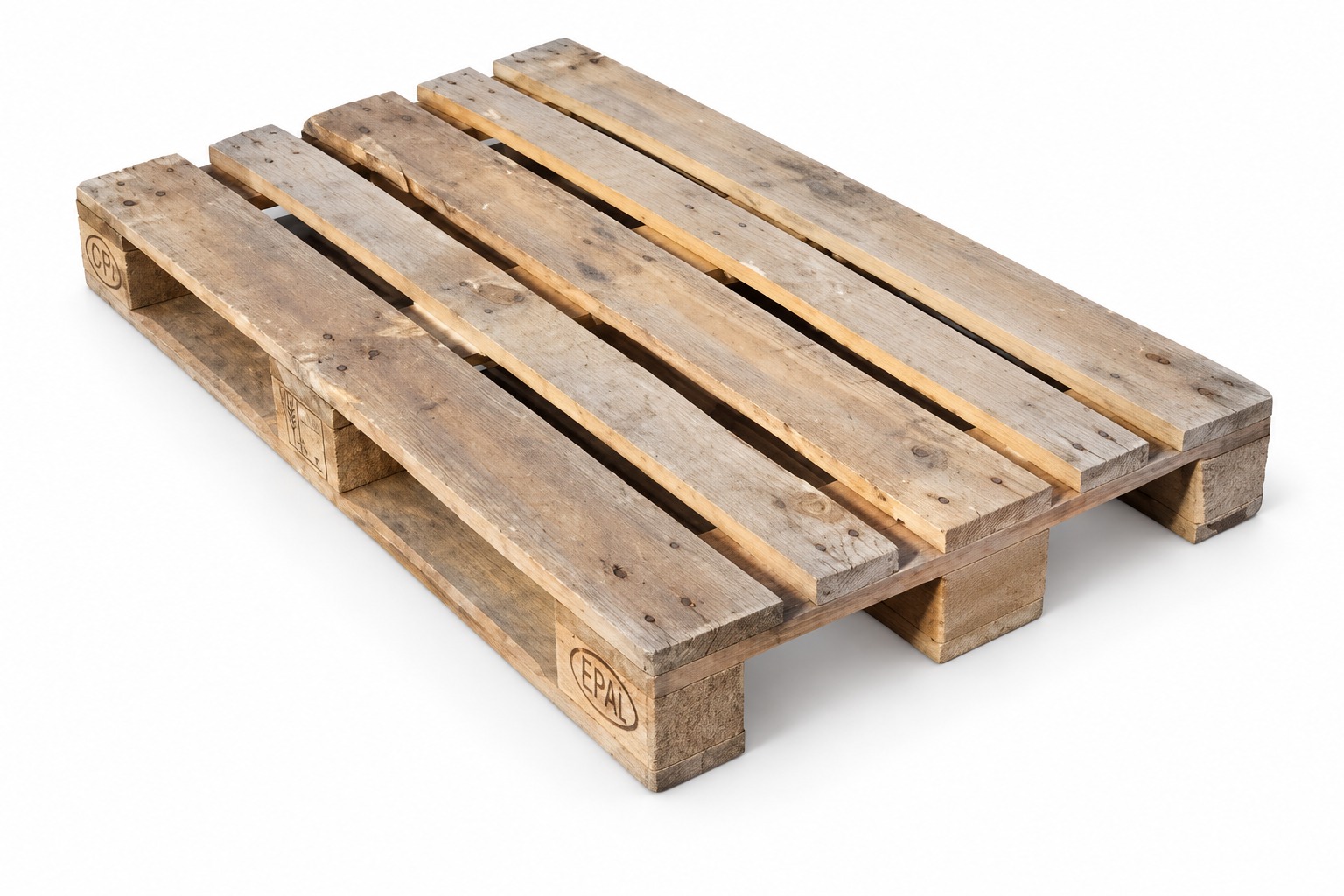 Grade 2 Euro Wooden Pallet 1200 x 800mm - front corner view