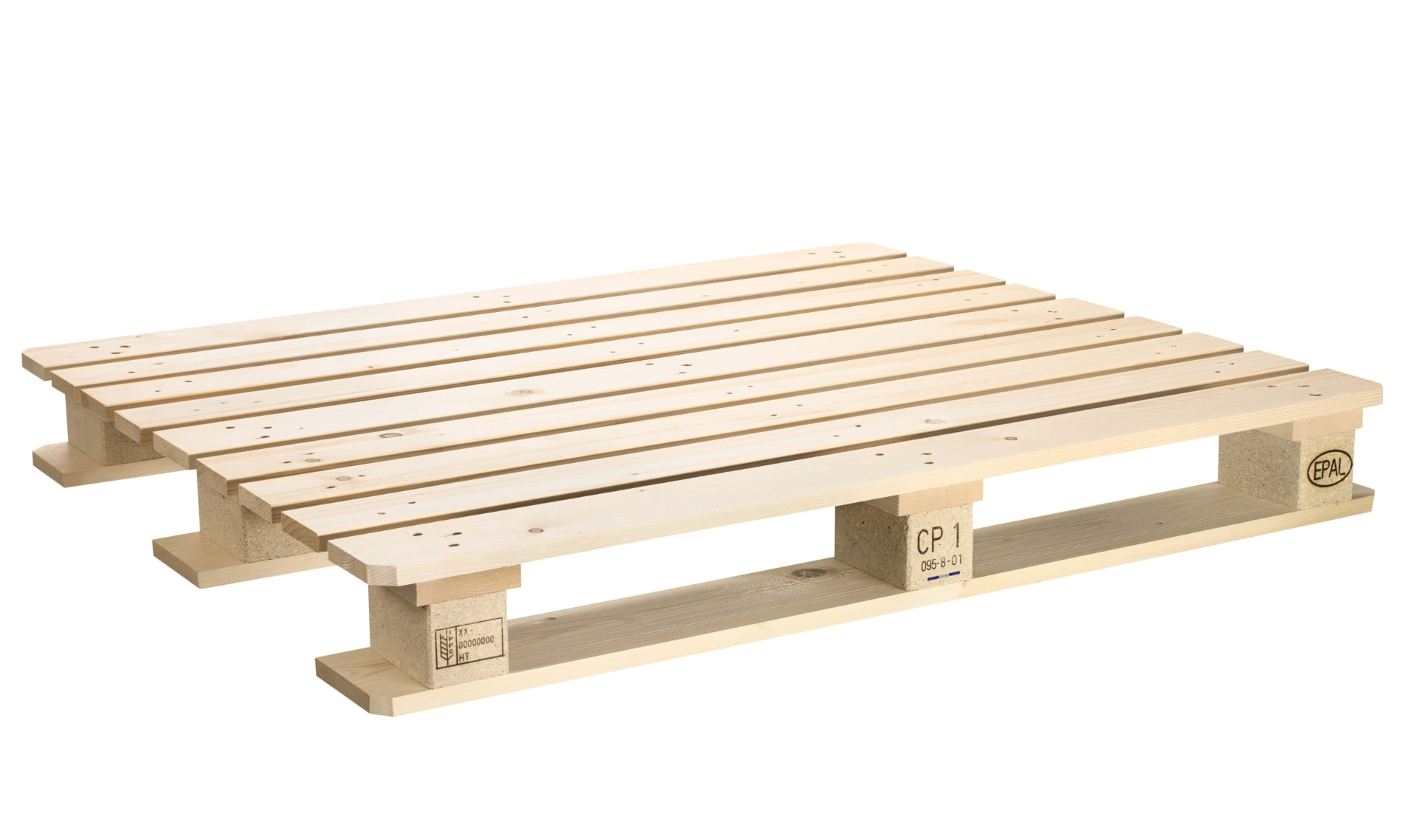 CP1 chemical pallet 1000 x 1200 mm, three-quarter view