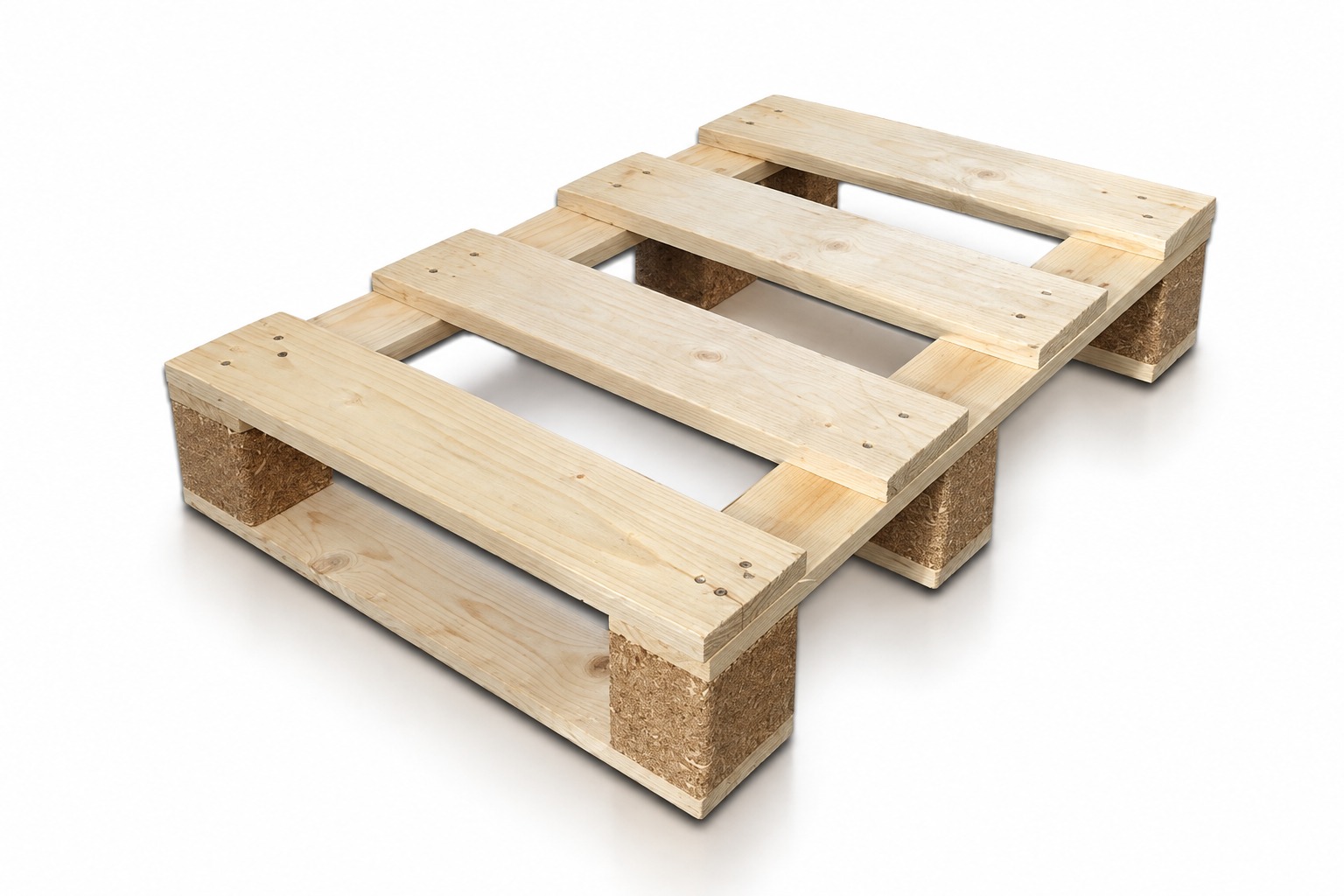 New Wooden Pallet 800 x 600mm - front corner view