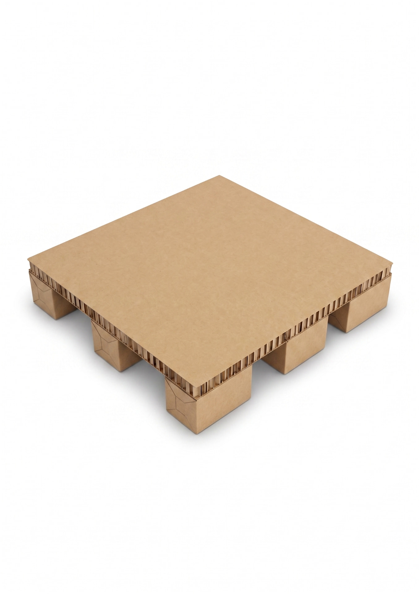 Honeycomb paper pallet 1200 x 1000 mm with nine feet