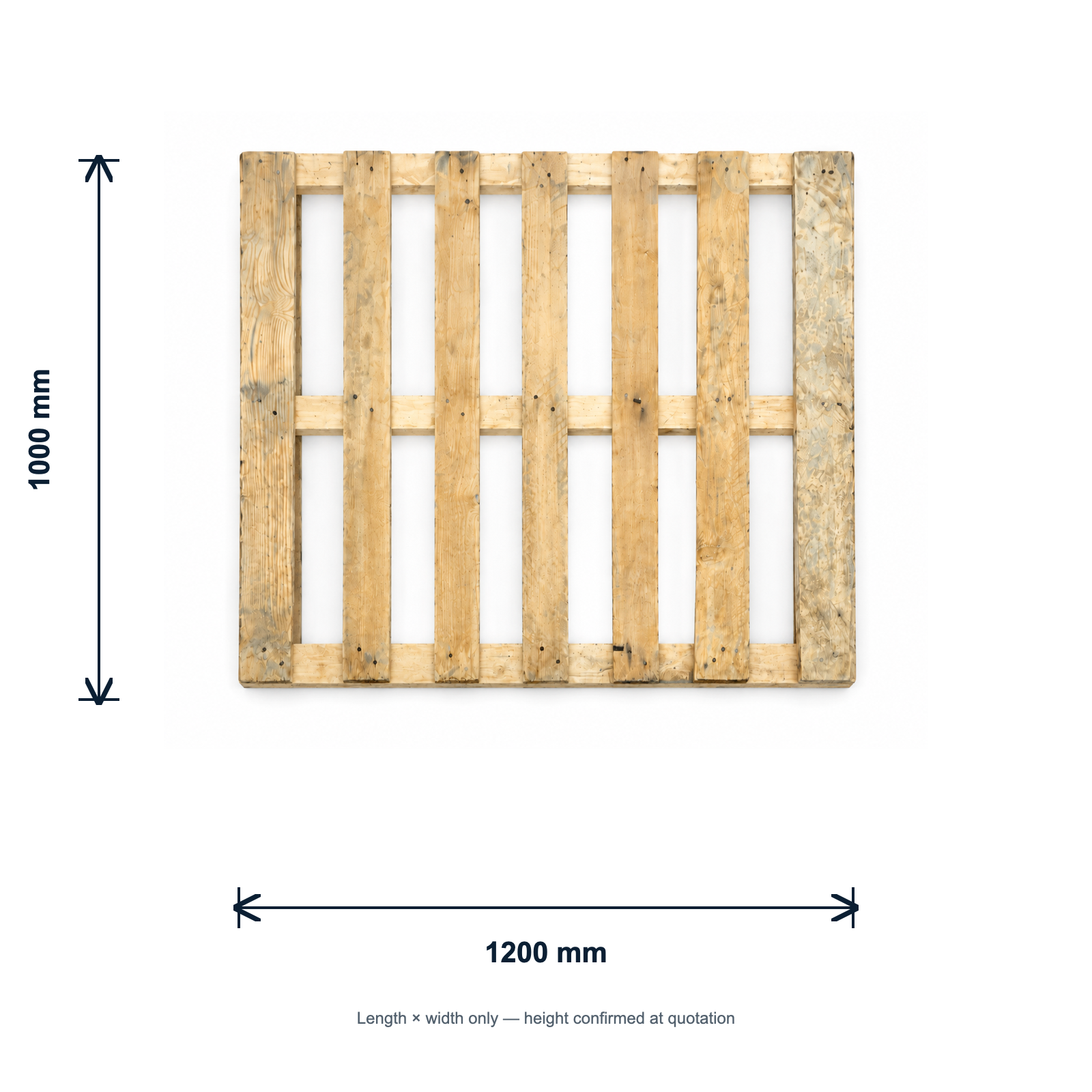 1200 × 1000 mm Lightweight Legger UK Standard pallet dimensions