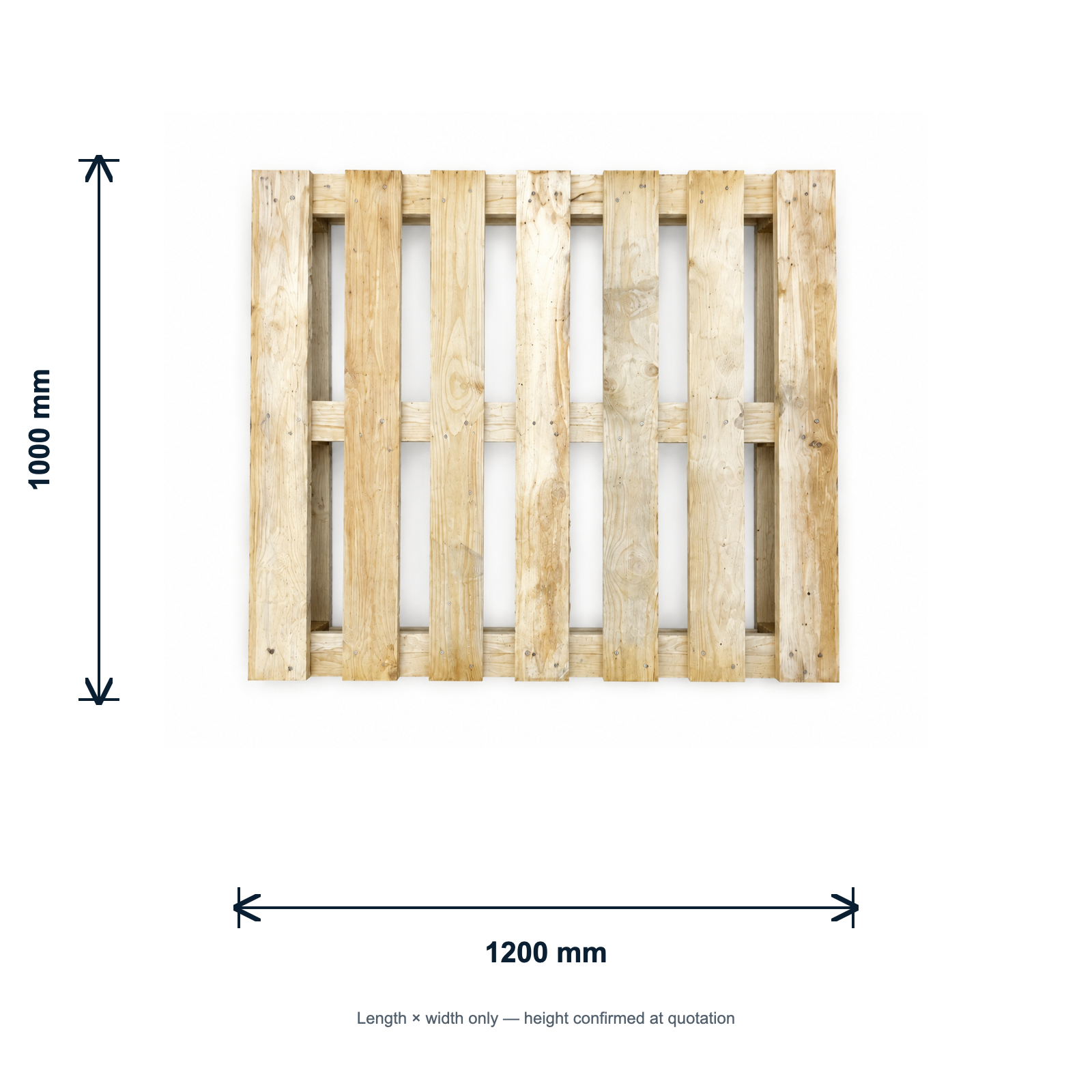 1200 × 1000 mm Medium Legger UK Standard pallet dimensions