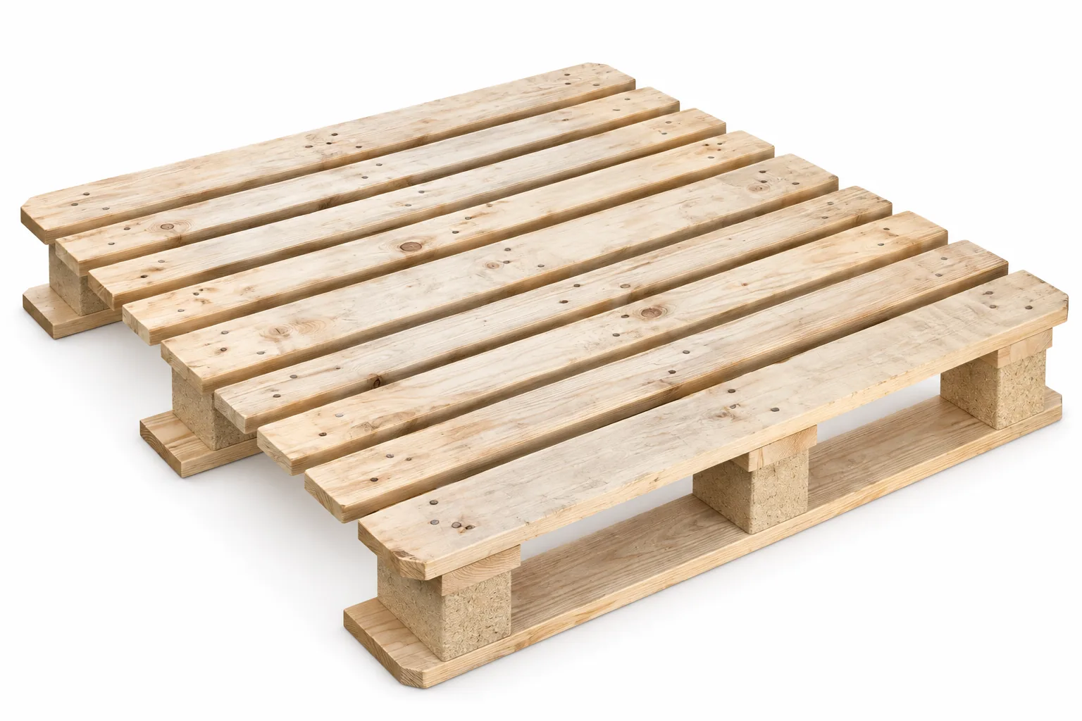 Used CP3 wooden pallet, 1140 × 1140 mm