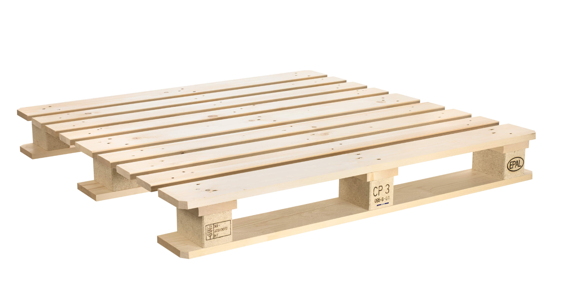 CP3 chemical pallet 1140 x 1140 mm, three-quarter view