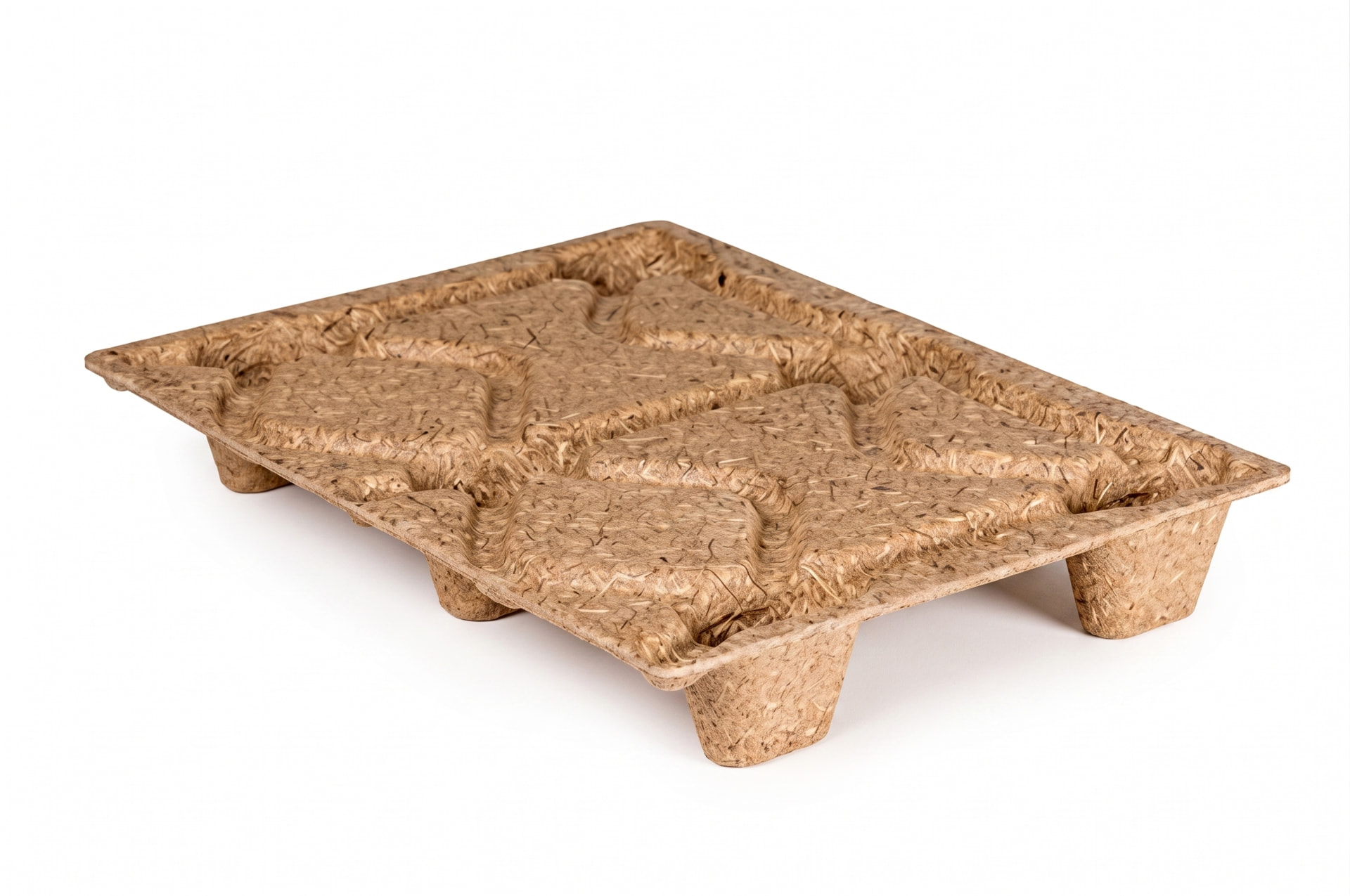 Moulded presswood nestable pallet 800 x 600 mm with nine feet, illustrative reference view