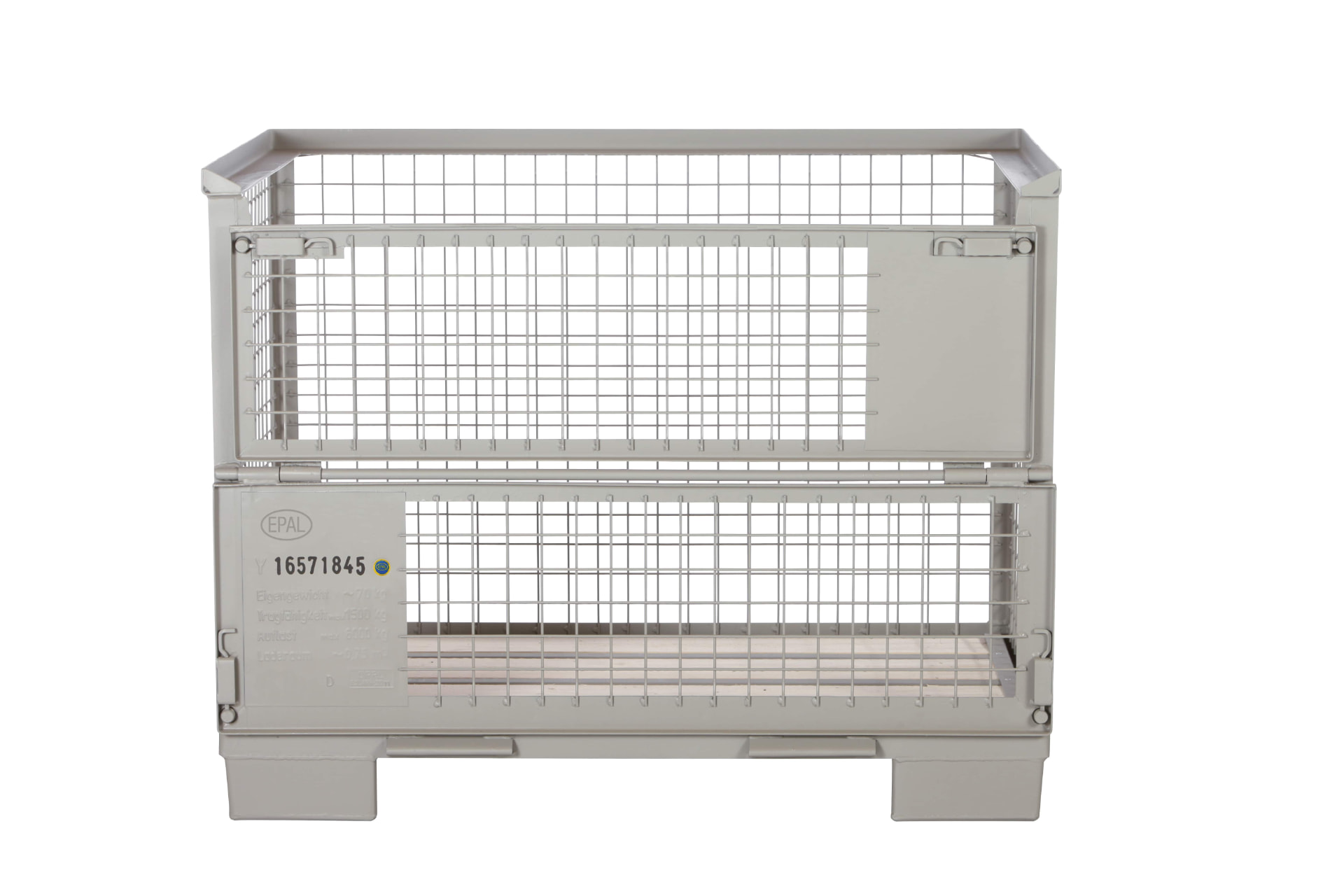 EPAL box pallet 1200 x 800 mm, front view