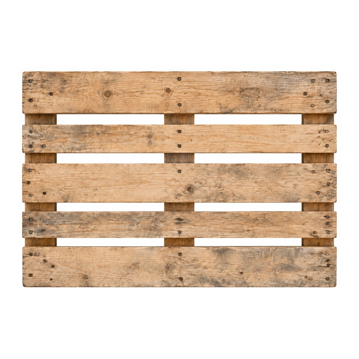 Used B-grade EPAL pallet, 1200 × 800 mm, top view