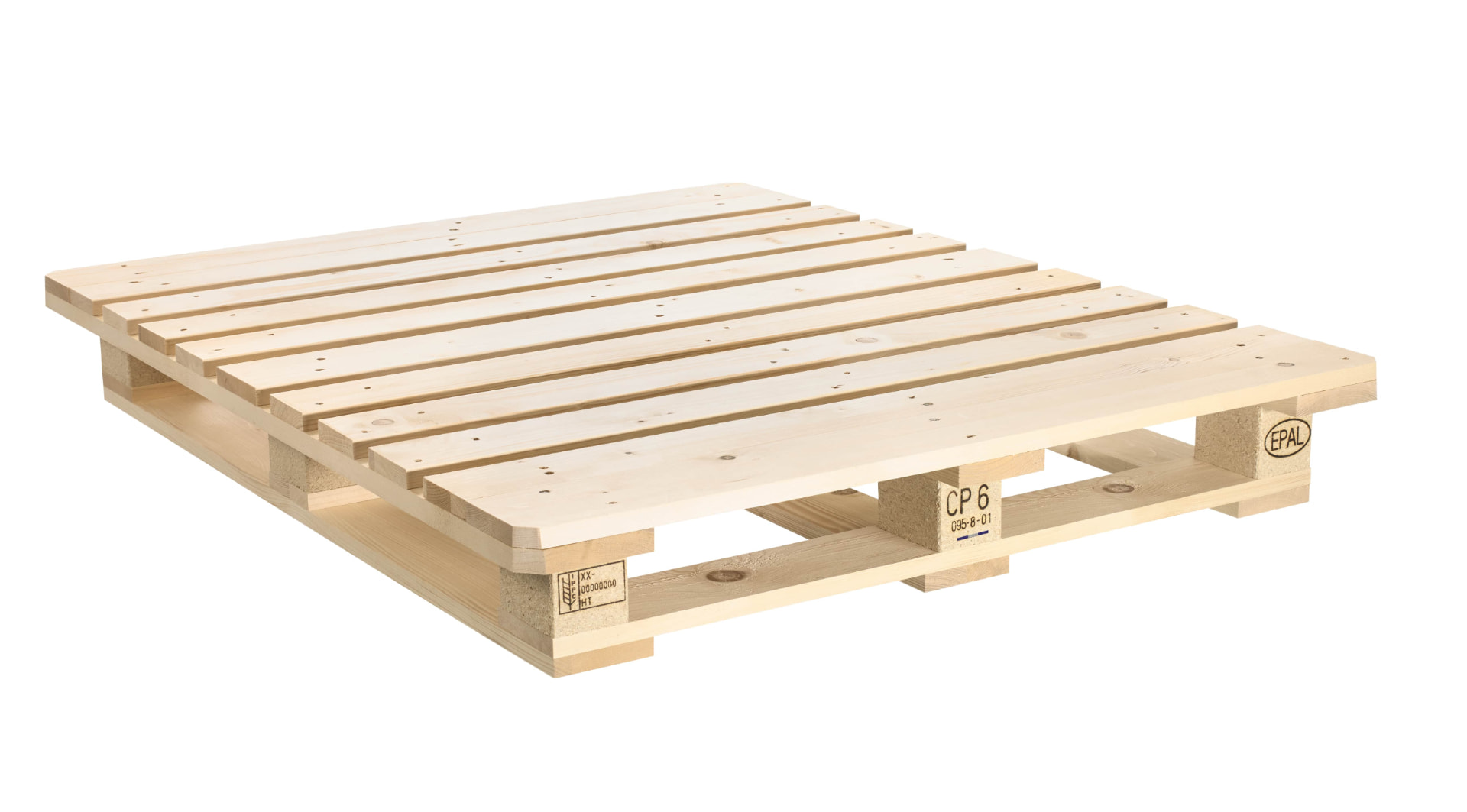 CP6 chemical pallet 1200 x 1000 mm, three-quarter view