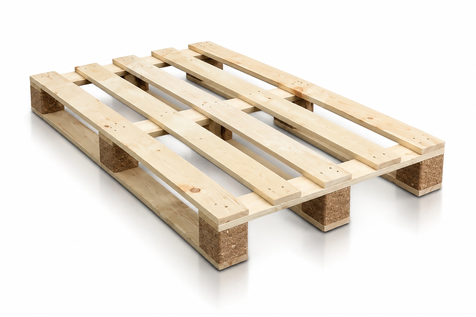 New Wooden Pallet 1200 x 800mm - front corner view